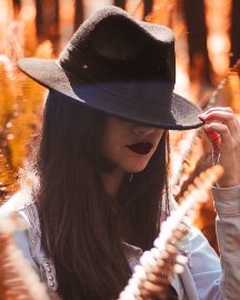 Picture of Women Dark Brown Hats